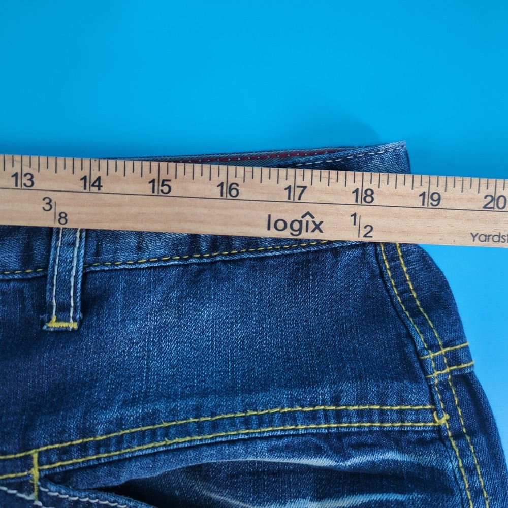 Marithe Francois Girbaud Men Wide Leg Baggy Jeans Blue Y2K 38M Skate JNCO style - Picture 13 of 16